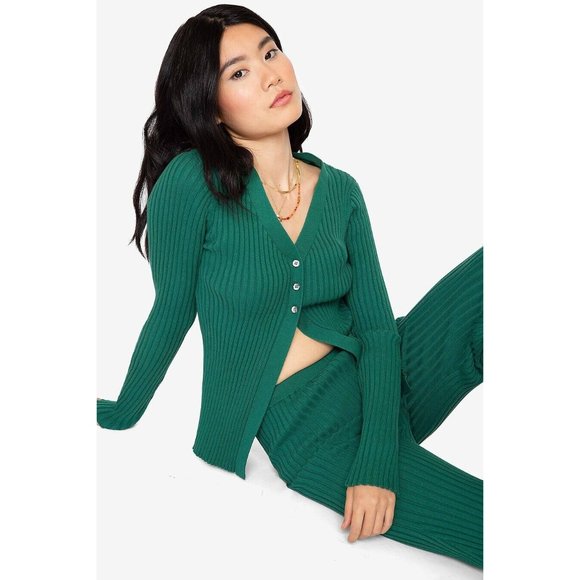 Callahan Trish Pants Fern Green Rib Knit - Picture 5 of 5